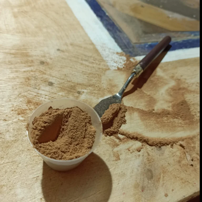 Preparazione corpo polvere spatola