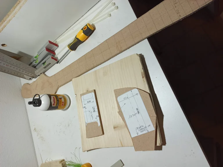Preparazione corpo template legno